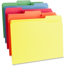 Business Source 1/3 Tab Cut Letter Recycled Top Tab File Folder [FOLDER;FILE;LTR;1/3;AST-BX]