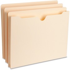 Business Source Straight Tab Cut Letter Recycled File Pocket [JACKET;FILE;LTR;1"EXP;MLA-BX]