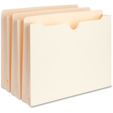 Business Source Straight Tab Cut Letter Recycled File Pocket [JACKET;FILE;LTR;2"EXP;MLA-BX]