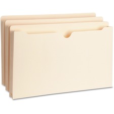 Business Source Straight Tab Cut Legal Recycled File Pocket [JACKET;FILE;LGL;1"EXP;MLA-BX]