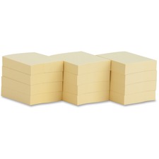 Business Source Yellow Repositionable Adhesive Notes [NOTES;ADHSIVE;1.5X2;12PK;YW-PK]