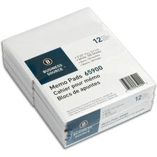 Business Source Plain Memo Pads [PAD;MEMO;3X5;PLAIN;100SH;WE-DZ]