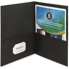 Business Source Letter Recycled Pocket Folder [FOLDER;2-POCKET;LETTER;BLK-BX]