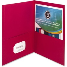Business Source Letter Pocket Folder [FOLDER;2-POCKET;LETTER;RED-BX]