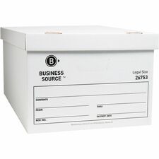 Business Source Lift-off Lid Light Duty Storage Box [BOX;STORAGE;ECNOMY;LGL;12PK-CT]