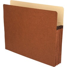 Business Source Straight Tab Cut Letter Recycled File Pocket [POCKET;FILE;3.5"EXPND;LTR-BX]
