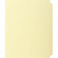 Business Source Mylar-reinforced Plain Tab Indexes [DIVIDERS;WRITE-ON;5TAB;CA-BX]