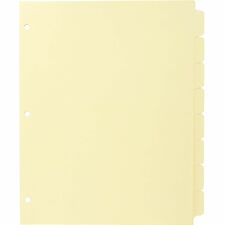 Business Source Mylar-reinforced Plain Tab Indexes [DIVIDERS;WRITE-ON;8TAB;CA-BX]