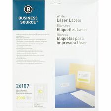 Business Source Address Laser Labels [LABEL;LASER;1/2X1.75;2000-PK]
