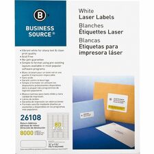 Business Source Address Laser Labels [LABEL;LASER;1/2X1.75;8000-PK]