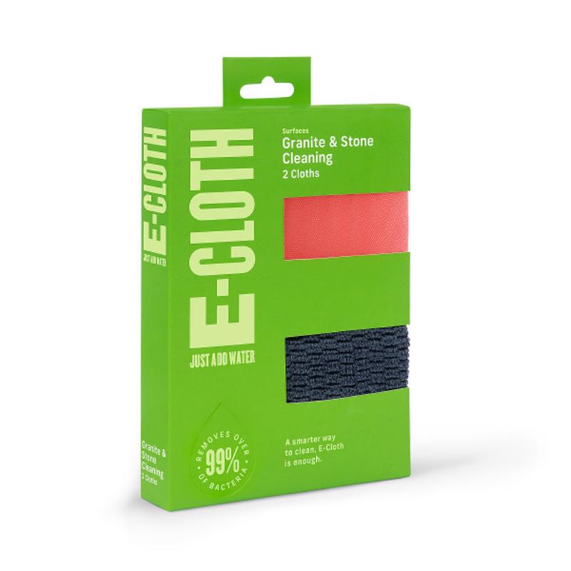 E-CLOTH - E-Cloth Granite and Stone Kit Microfiber Cleaning Cloth 2 pk - Case of 5