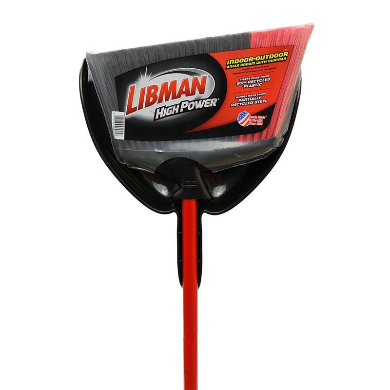 LIBMAN - Libman High Power 13.75 in. W Stiff Recycled Plastic Broom with Dustpan