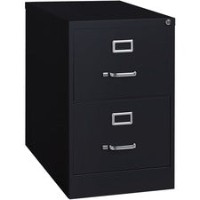 Lorell Fortress Series 26-1/2" Commercial-Grade Vertical File Cabinet [FILE;VRT;2DR;26.5";LGL;BK-EA]