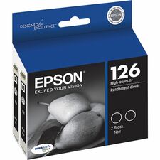 Epson DURABrite 126 Original Ink Cartridge - Inkjet - 370 Pages - Black - 2 / Pack