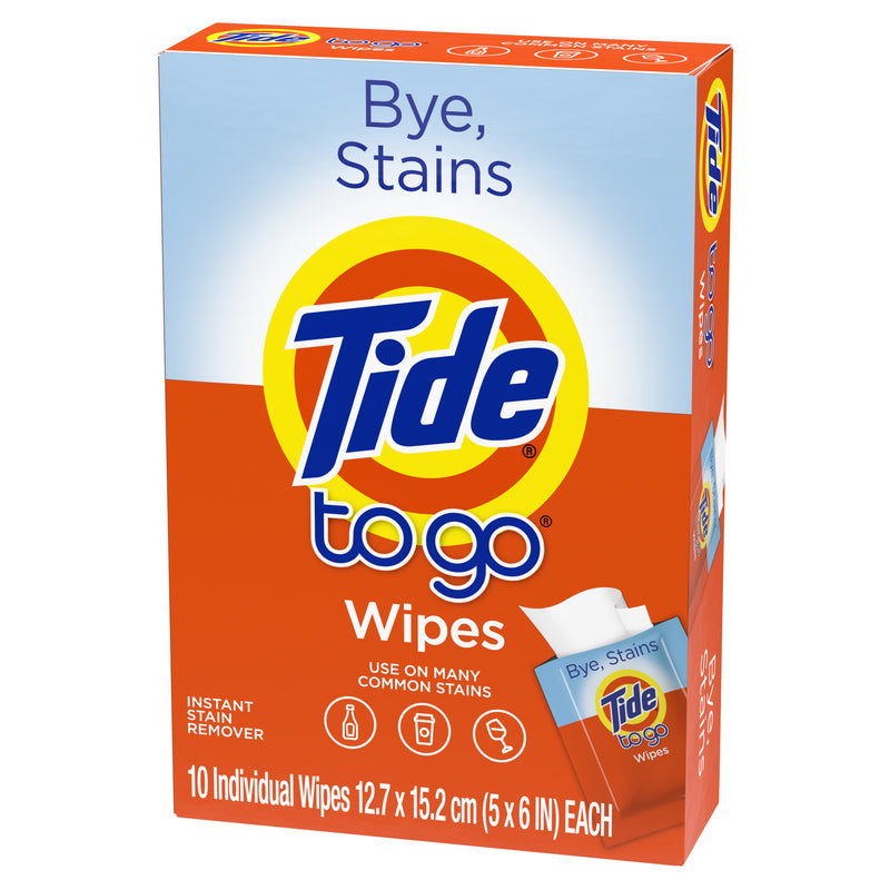 TIDE - Tide To Go No Scent Stain Remover 10 wipes Wipes - Case of 12