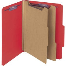 Smead Premium Pressboard Classification Folders with SafeSHIELD&reg; Coated Fastener Technology [FOLDER;CLASSF;PRSGRD;LTR;RD-BX]