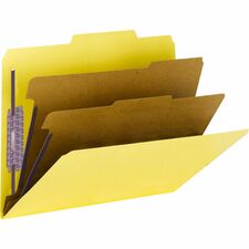 Smead Premium Pressboard Classification Folders with SafeSHIELD&reg; Coated Fastener Technology [FOLDER;CLASSF;PRSGRD;LTR;YW-BX]