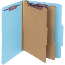 Smead Premium Pressboard Classification Folders with SafeSHIELD&reg; Coated Fastener Technology [FOLDER;CLASSF;PRSGRD;LTR;BE-BX]