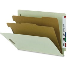 Smead Letter Recycled Classification Folder [FOLDER;CLSSFC;LTR;2DIV;GYGN-BX]