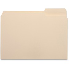 Business Source 1/3 Tab Cut Letter Recycled Top Tab File Folder [FOLDER;FILE;LTR;1/3 RT;MLA-BX]