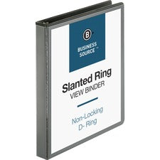 Business Source Basic D-Ring View Binders [BINDER;VIEW;D-RING;1";BK-EA]