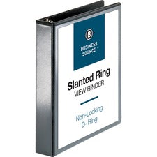 Business Source Basic D-Ring View Binders [BINDER;VIEW;D-RING;1.5";BK-EA]