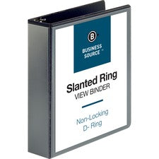 Business Source Basic D-Ring View Binders [BINDER;VIEW;D-RING;2";BK-EA]
