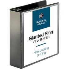 Business Source Basic D-Ring View Binders [BINDER;VIEW;D-RING;3";BK-EA]