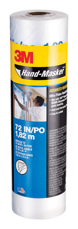 3M - 3M Hand-Masker 72 in. W X 90 ft. L Clear Plastic Advanced Masking Film