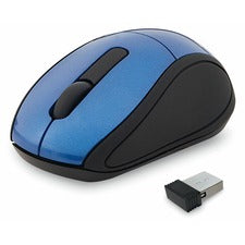 Verbatim Wireless Mini Travel Optical Mouse - Blue - Radio Frequency - USB - 1600 dpi - Scroll Wheel