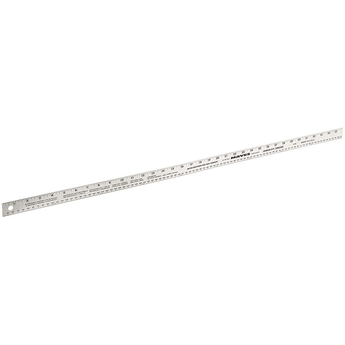 Mayes 36 Inch x 1 Inch Aluminum Ruler