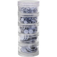 Creativity Street Storage Stacker Wiggle Eyes - Craft - 560 Piece(s) - 560 / Set - Assorted