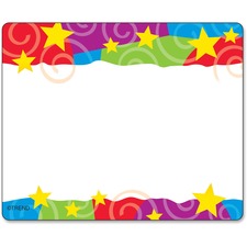 Trend Stars & Swirls Colorful Self-adhesive Name Tags