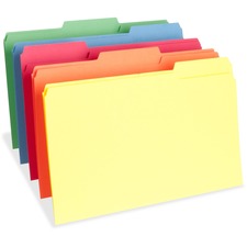 Business Source 1/3 Tab Cut Legal Recycled Top Tab File Folder [FOLDER;FILE;LGL;1/3;AST-BX]