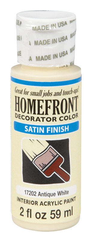HOMEFRONT - Homefront Satin Antique White Hobby Paint 2 oz - Case of 3