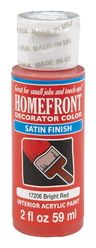 HOMEFRONT - Homefront Decorator Color Satin Bright Red Hobby Paint 2 oz - Case of 3
