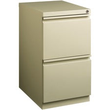 Lorell 20" File/File Mobile File Cabinet with Full-Width Pull [FILE;PED;MBL;19";F/F;PY-EA]
