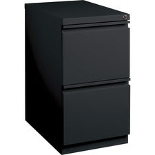 Lorell 20" File/File Mobile File Cabinet with Full-Width Pull [FILE;PED;MBL;19";F/F;BK-EA]