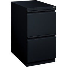 Lorell 23" File/File Mobile File Cabinet with Full-Width Pull [FILE;PED;MBL;22";F/F;BK-EA]