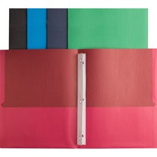 Business Source Letter Recycled Pocket Folder [FOLDER;2POCKET;W/FASTNR;AST-BX]