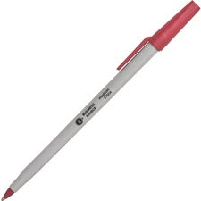 Business Source Medium Point Ballpoint Stick Pens [PEN;BALLPOINT;STICK;MED;RD-DZ]