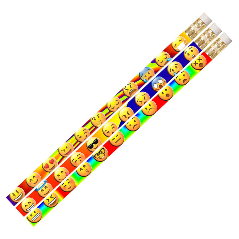 MUSGRAVE PENCIL COMPANY - Emojis Motivational Pencil, 12 Per Pack, 12 Packs