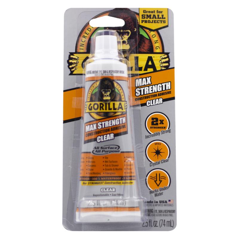 GORILLA - Gorilla All Purpose Construction Adhesive 2.5 oz [105045]