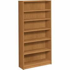 HON 1870 Series Bookcase | 6 Shelves | 36"W | Harvest Finish [BOOKCASE;6S;4ADJ;72H;HRV-EA]