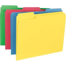 Business Source 1/3 Tab Cut Letter Recycled Top Tab File Folder [FOLDER;FILE;HVYWGHT;LTR;AST-BX]