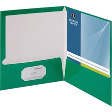 Business Source Letter Pocket Folder [FOLDER;2POCKET;LAMINATED;GN-BX]