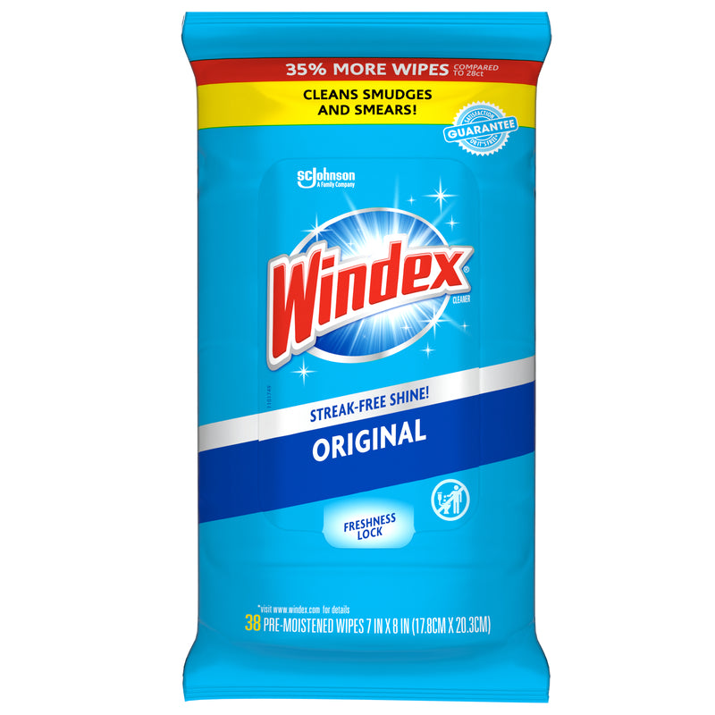 WINDEX - Windex Original Scent Glass Cleaner 38 pk Wipes