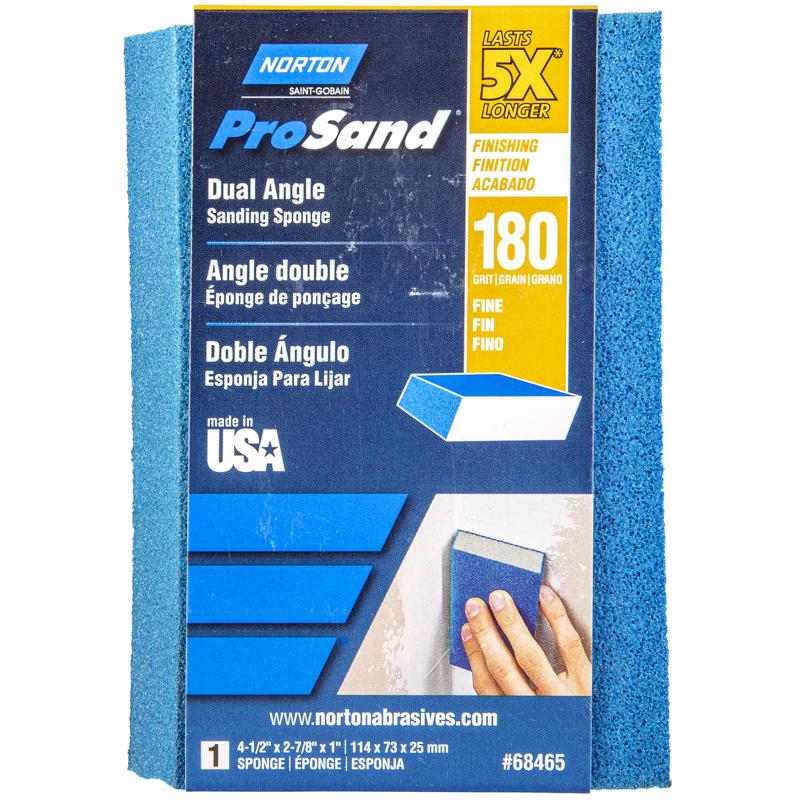 NORTON - Norton ProSand 4-1/2 in. L X 2-7/8 in. W X 1 in. 180 Grit Fine Dual Angle Sanding Sponge