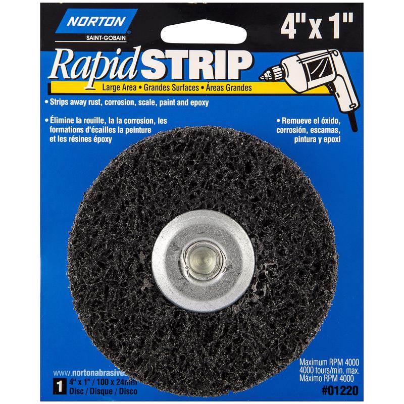 NORTON - Norton Rapid Strip 4 in. D X 1 in. Silicon Carbide Disc Spindle-Mounted Wheel 1 each