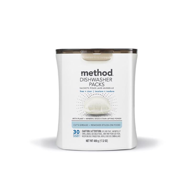 METHOD - Method Free & Clear Scent Pods Dishwasher Detergent 17.2 oz 30 pk